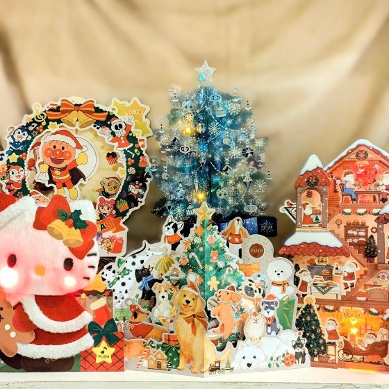 クリスマスが待ち遠しい！ライト＆メロディーカード♪